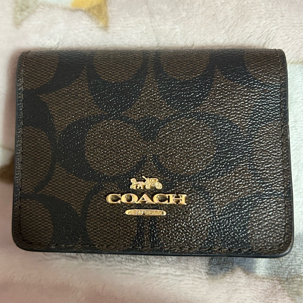Coach Dark Brown Signature Wallet